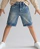 Tales & Stories Denim Washed Bermuda Shorts - Blue
