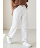 Tales & Stories Cotton Woven Solid Jeans - Off White