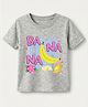 KAVEE Cotton Knit Half Sleeves Banana Printed Tee - Grey