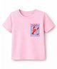 KAVEE Cotton Knit Half Sleeves Lobster Printed Tee - Pink