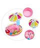 Azhari Inflatable Baby Water Float with Leg Hole Swim Ring, Secure and Safety Water Swim Ring Seat for Kids, Infant Pool Float with Sun Protection Pink Color