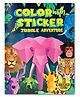 Color with Sticker - Jungle Adventure Paperback  Sticker Book, 28 February 2023 Knowledge Book Pack of 1- English