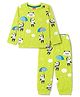 Babyhug Cotton Knit Full Sleeves T-Shirt & Pyjama Night Suit With Panda Print- Green
