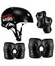 JASPO Skate Mate Protective Skating Kit for Kids  Helmet with Adjuster, Knee Elbow Pads & Wrist Guards, Safety Gear Set for Skating, Cycling & Skateboarding (Black, Large)