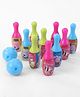 IToys Dasion Pepa Pig Bowling Set with Colorful Pins and Easy Carry Basket- Multicolor