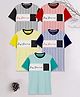 3PIN Cotton Knit Pack Of 5 Half Sleeves Striped & Day Dreamer Text Printed Tees - Multi Colour