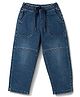 Olio Kids Denim Woven Full Length Solid Jeans - Navy Blue