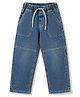 Olio Kids Denim Woven Full Length Solid Jeans - Light Blue