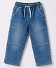 Olio Kids Denim Woven Full Length Solid Jeans - Light Blue