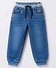 Olio Kids Denim Woven Full Length Solid Jeans - Light Blue