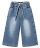 Olio Kids Denim Woven Full Length Washed Jeans - Light Blue