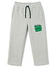 Olio Kids Knitted Full Length Text Printed Lounge Pant - Grey