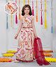 Joy Cotton Cotton Woven Sleeveless Peacock Embroidered Floral Printed Lehenga & Choli With Dupatta Set - White