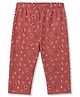 Tango Single Jersey Knit Heart Printed Three Fourth Leggings - Rose Gold