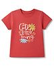 Tango Single Jersey Knit Half Sleeves T-Shirt With Cute Little Thing Print - Red