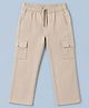 Pine Kids Woven Full Length Solid Colour Trouser with Cargo Pockets - Beige