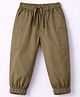 Doodle Poodle 100% Cotton Woven Full Length Solid Lounge Pant With Pockets - Olive Green