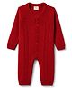 Babyhug Knitted Raglan Sleeves Winter Wear Romper - Red