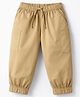 Doodle Poodle 100% Cotton Woven Solid Lounge Pant With Pockets - Beige