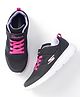 Skechers Velcro Closure Solid Go Run 400 Sports Shoes - Black