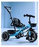 Little Olive Little Glide Tricycle with Parent Push Handle, Safety Seat & Storage Basket - Blue