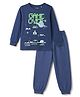 Primo Gino 100% Cotton Knit Full Sleeves T -Shirt & Pyjama Night Suit Gaming Print - Blue