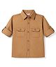 Smarty Boys Cotton Woven Solid Shirt Full Sleeves Brown 3-4 Years