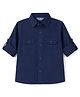 Smarty Boys Cotton Woven Solid Shirts Full Sleeves Navy Blue 4-5 Years