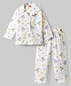 Babyhug Cotton Knit Full Sleeves Co-Ords Koala Printed Shirt & Pajama Night Suit -White