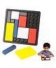Kidology Colour Block Puzzle Game for Kids | Brain Teaser STEM Learning Toy with 88 Challenge Cards