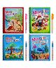 Kidology Magic Water Colouring Books - Pack of 4 Reusable Water Reveal Drawing Books for Mess-Free Travel & Educational Learning - English