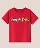 BLUSHES Cotton Knit IPL Theme Half Sleeves Pandya Swag Text Printed Tee - Red