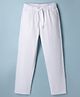 Pine Kids Cotton Elastane Woven Full Length Pants With Pocket - White