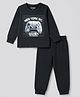 Primo Gino 100% Cotton Knit Full Sleeves T-Shirt & Pyjama Night Suit With Controller Print - Black