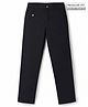 Pine Kids Cotton Elastane Woven Full Length Solid Color Trousers - Black