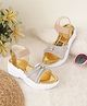 PASSION PETALS Stone Embellished Back Strap Closure Sandals - Gold