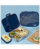 Basil Bento Box Quad Plus 4 Compartment Stainless Steel Lunch Box 1020ml BPA Free Lid Leak Proof - Midnight Sora