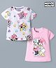 Babyhug Disney Single Jersey Knit Half Sleeves T-Shirts with Minnie & Friends Graphics Pack of 2 - Multicolor
