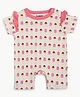 bontots Organic Cotton Knit Half Sleeves Ice Creams Printed Romper - Pink