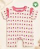 bontots Organic Cotton Knit Half Sleeves Ice Creams Printed Romper - Pink