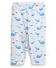 bontots Organic Cotton Knit Whales Printed Pajama - White