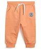 bontots Organic Cotton Knit Cool Kid Patch Detailed Joggers - Orange