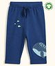 bontots Organic Cotton Knit Whale Patch Detailed Pajama - Blue