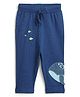bontots Organic Cotton Knit Whale Patch Detailed Pajama - Blue
