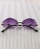 DukieKooky Rimless UV Protected Geometric Sunglasses  - Purple