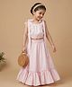 BYB Premium Cotton Woven Sleeveless Solid Top & Skirt Set - Baby Pink