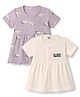 Ben Benny Interlock Knit Half Sleeves Birds & Polka Dots Printed Frocks Pack of 2 - Multicolor
