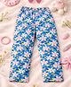 Parrot Crow Cotton Knit Floral Printed Pajama - Blue