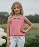 Lei-Chie Cotton Woven Sleeveless Stones Embellished Top - Peach