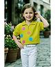 Lei-Chie Cotton Woven Half Sleeves Smiley Printed Top -  Light Green